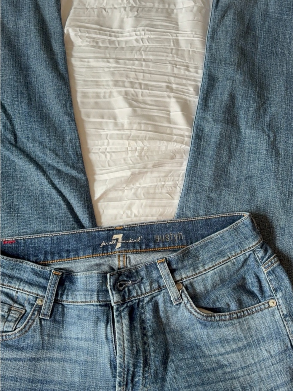 7 For All Mankind Men's Relaxed Jeans in Medium Blue Wash
